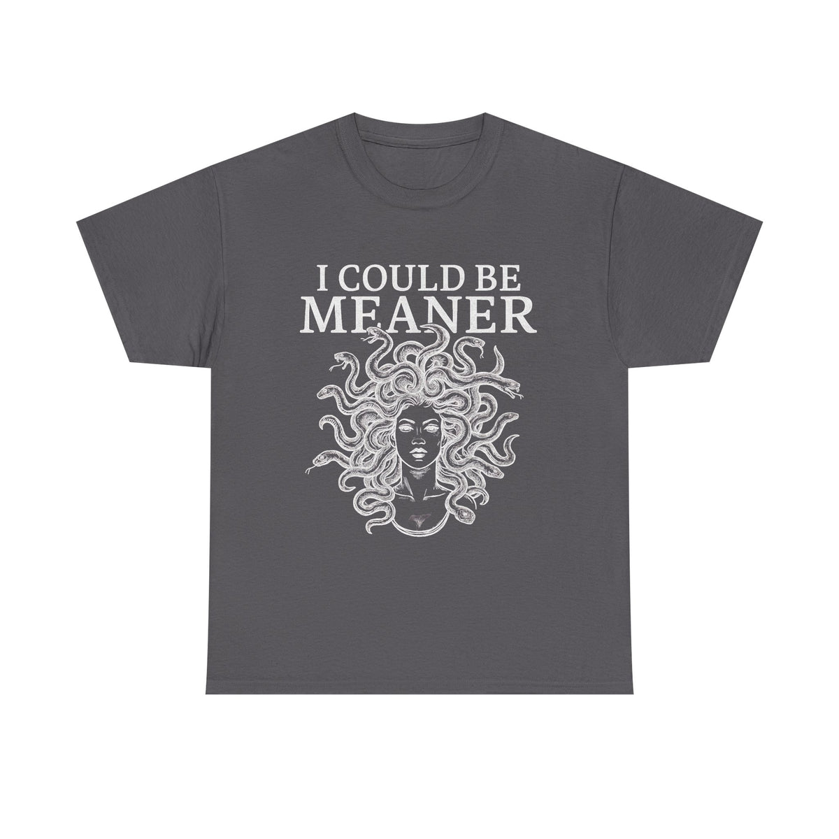 I Could Be Meaner Medusa Shirt, Greek Mythology Sarcastic Outfit, Aesthetic Weirdcore Clothing, Adult Humor Gag Shirt