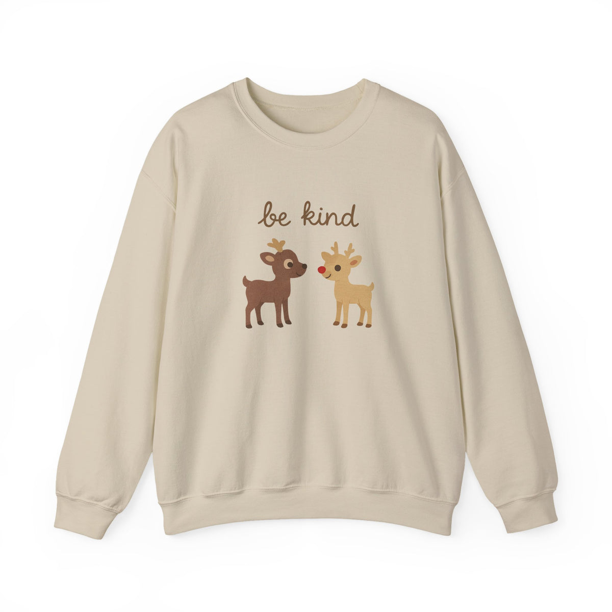 Adorable Be Kind Reindeer Rudolph Christmas Sweatshirt
