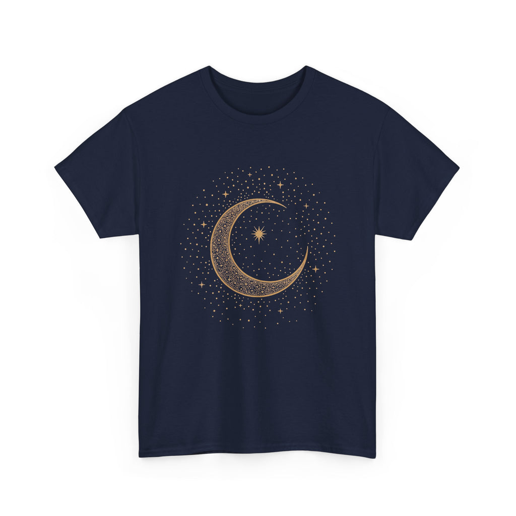 Mystic Moon Phase Shirt  Lunar Crescent Graphic Tee, Spiritual Astrology Top for Women, Starry Night Top