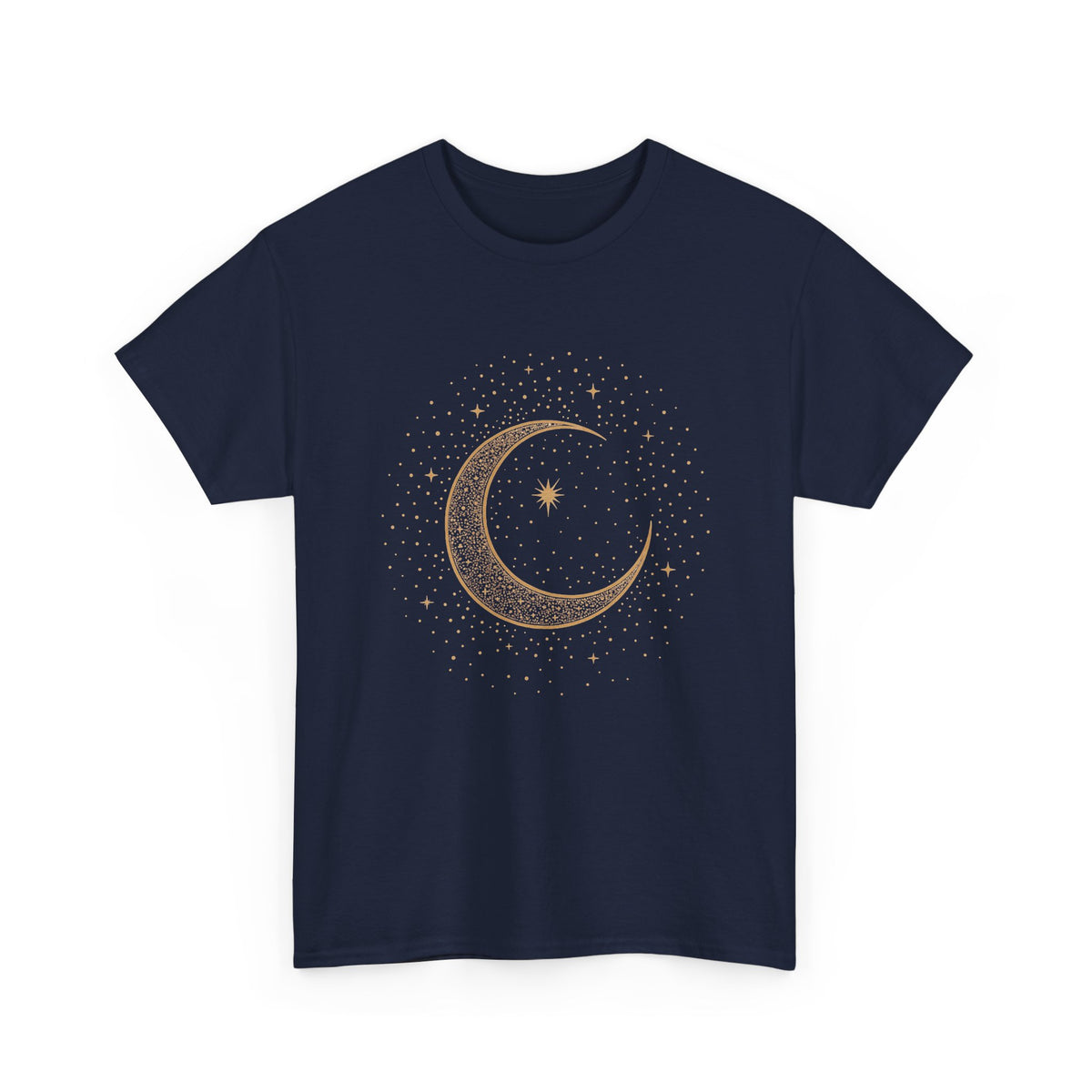 Mystic Moon Phase Shirt  Lunar Crescent Graphic Tee, Spiritual Astrology Top for Women, Starry Night Top