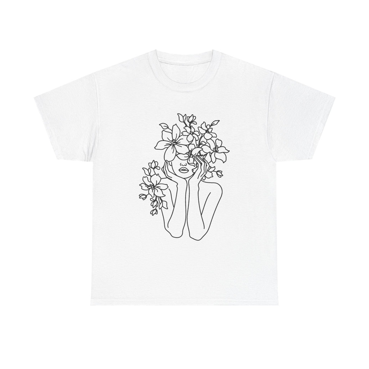 Boho Abstract Shirt, Floral Line Art Shirt, Silhouette Shirt, Minimalist Graphic Tee, Abstract T-Shirt, Boho Modern Tee, Line Drawing Shirt