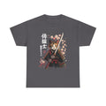 Samurai Cat T-Shirt, Japanese Art Tee, Warrior Kitten, Cute Ninja Cat Shirt, Cool Graphic Tee