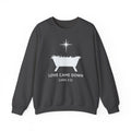 Embroidered Nativity Scene Christmas Sweatshirt: Christian Bible Verse