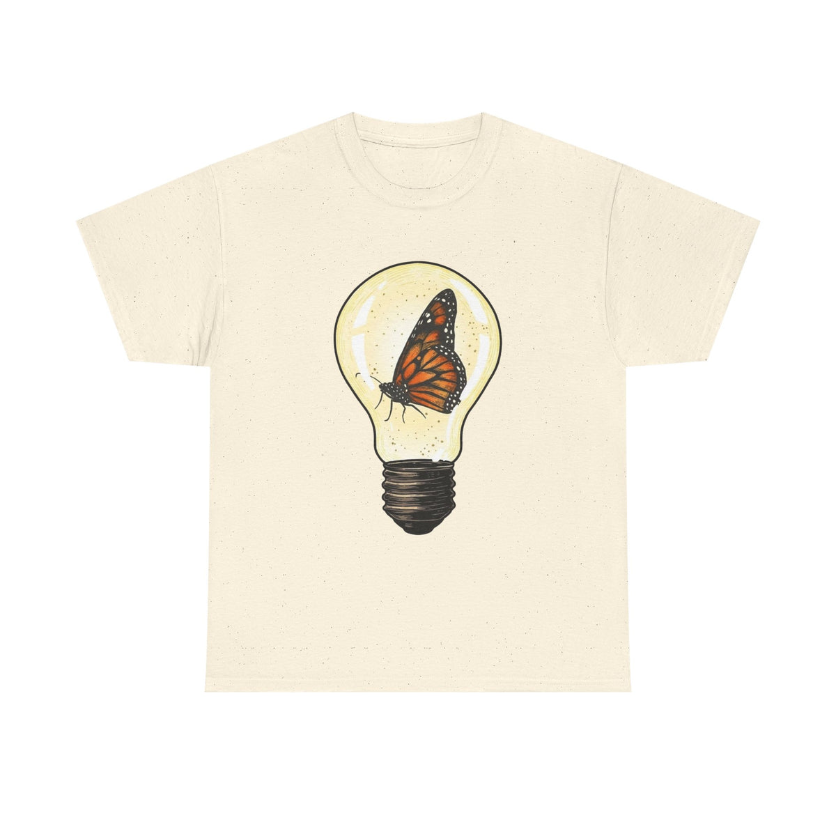 Monarch Butterfly Lightbulb Shirt: Creative Insect Art Tee