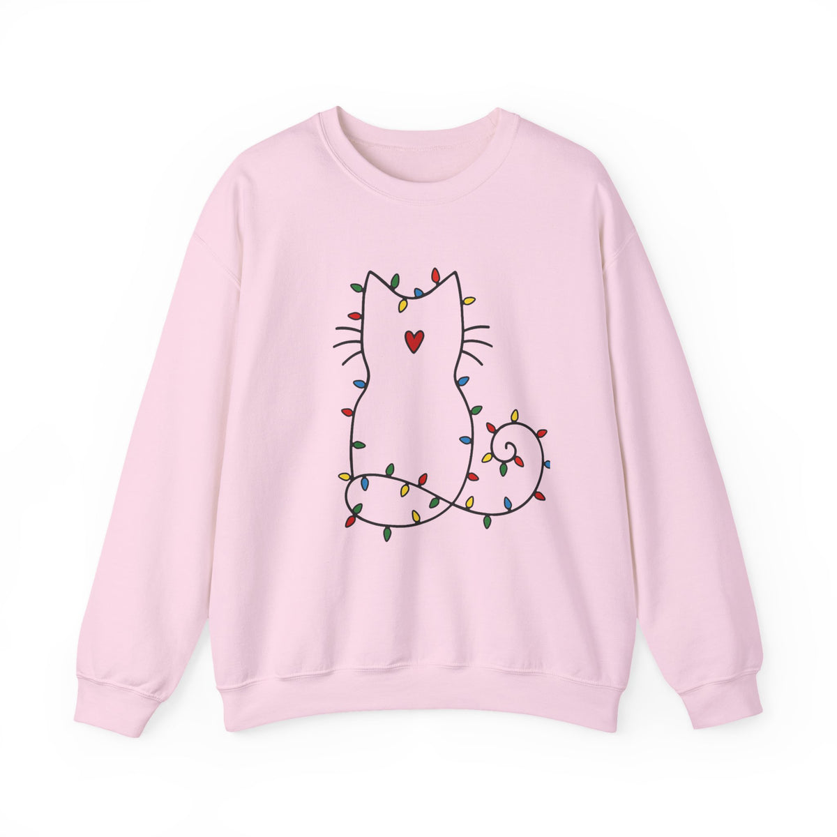 Cute Christmas Cat Sweatshirt : Funny Holiday Sweater, Cat Lover Gift, Xmas Graphic Tee