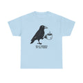 Raven Crow Coffee Shirt Halloween Shirt T-Shirt Fall Tee Tshirts Women's Men's Oversized Gift for Coffee Lover