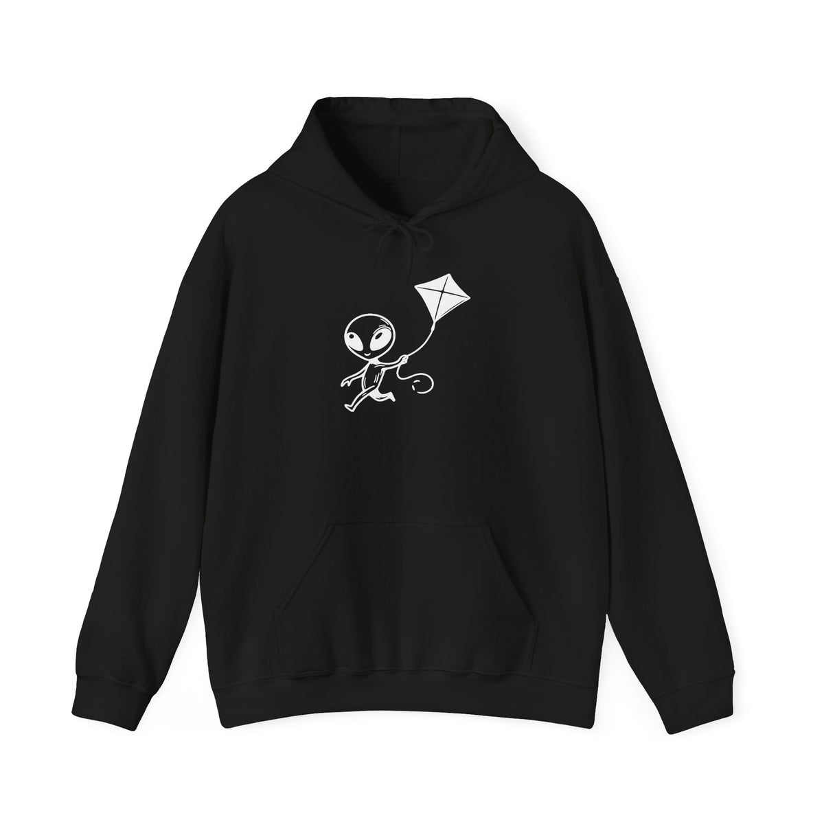 Whimsical Alien Hoodie: Cozy Cotton-Blend Sweatshirt