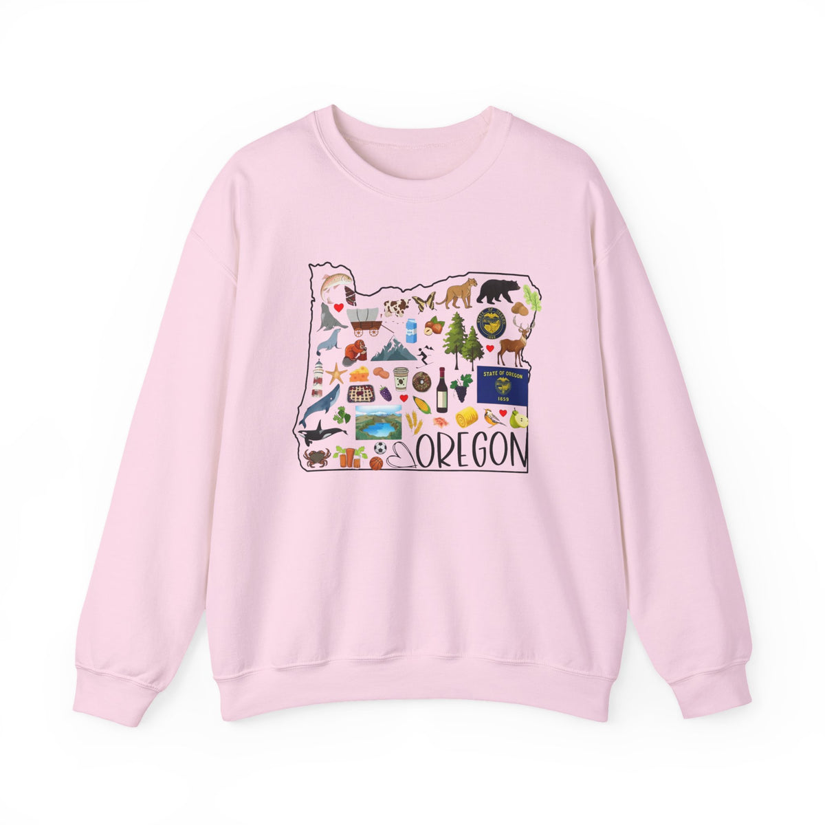 Oregon Map Sweatshirt: State Pride Hoodie, Oregon Trip Gift
