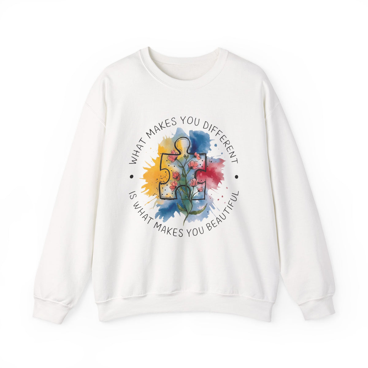 Autism Awareness Sweatshirt, What Makes You Different Is What Makes You Beautiful Sweatshirt, Autism Awareness Gift, Autism Teacher Gift