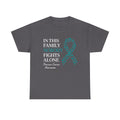 Ovarian Cancer Awareness Shirt, In This Family Nobody Fights Alone, Ovarian Cancer Tee, Cancer Support, Motivational  Tee,Support Squad Gift