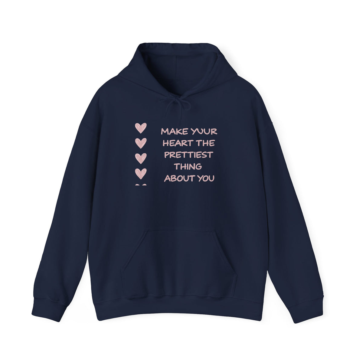 Heart Quote Hoodie, Self Growth Hoodie, Positive Vibes Sweatshirt, Teenage Girl Gifts, Essentials Hoodie, Y2K Hoodie, Back and Sleeve Print
