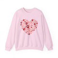 Paw Heart Sweatshirt,Dog Lover Valentines Day Sweat,Heart Sweat,Cat Mom Sweat,Dog Mom SweatValentine Sweat,Love Sweat,Valentines Day Sweater