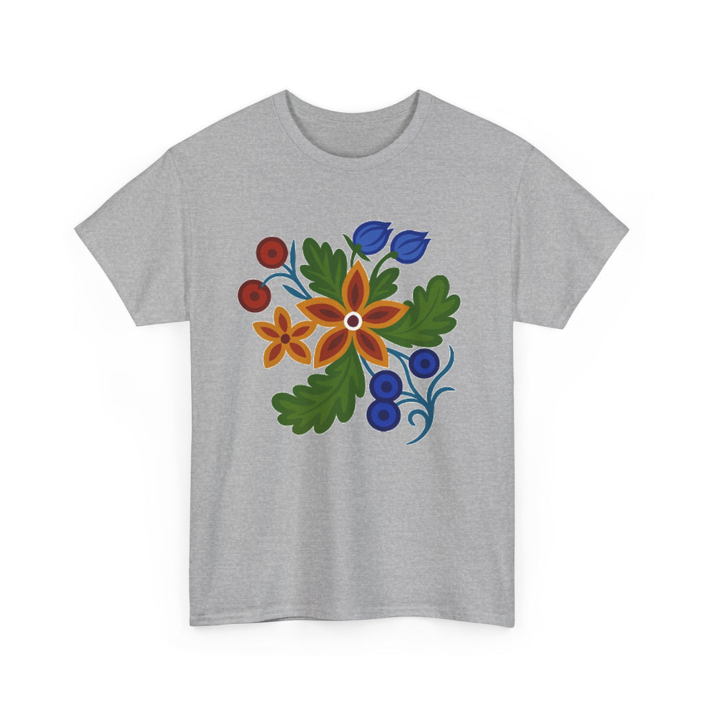 Ojibwe Floral T-Shirt: Native American Inspired Unisex Tee