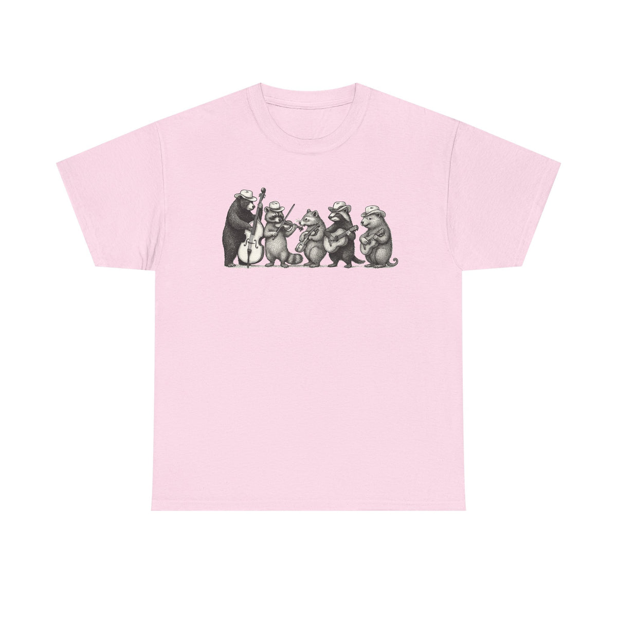Animal Band Shirt, Funny Forest Animals Playing Instruments Shirt, Vintage Music Lover Gift, Cute Animal Graphic T-Shirt