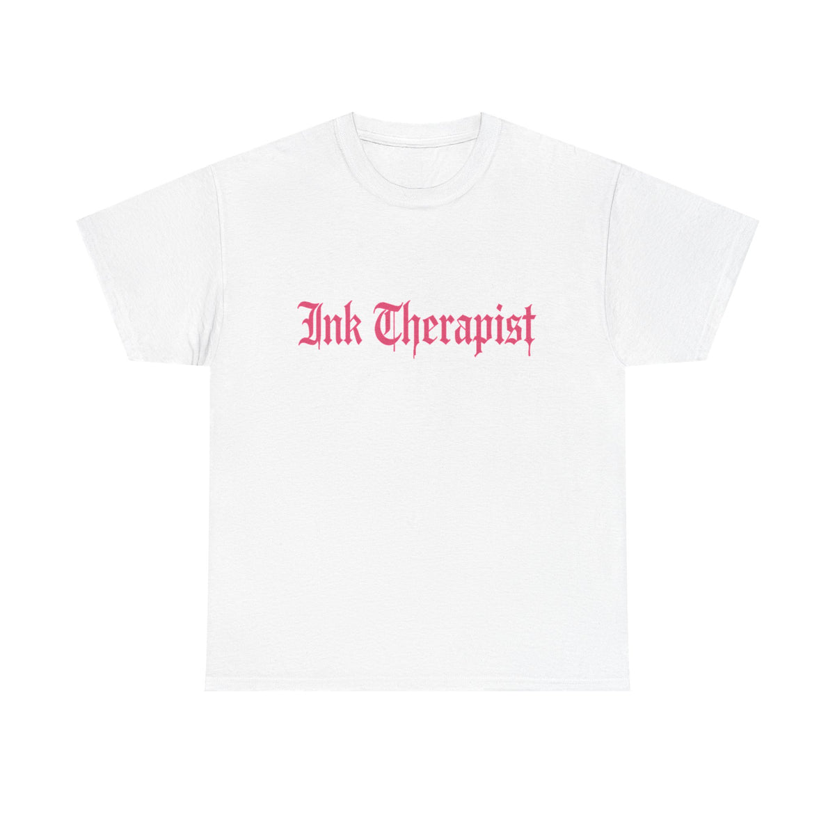 Comfort Colors® Ink Therapist T-Shirt, Gothic Tattoo Font, Tattoo Artist Tee, Edgy Shop Apparel & Funny Ink Culture Gift, Trendy Urban Shirt