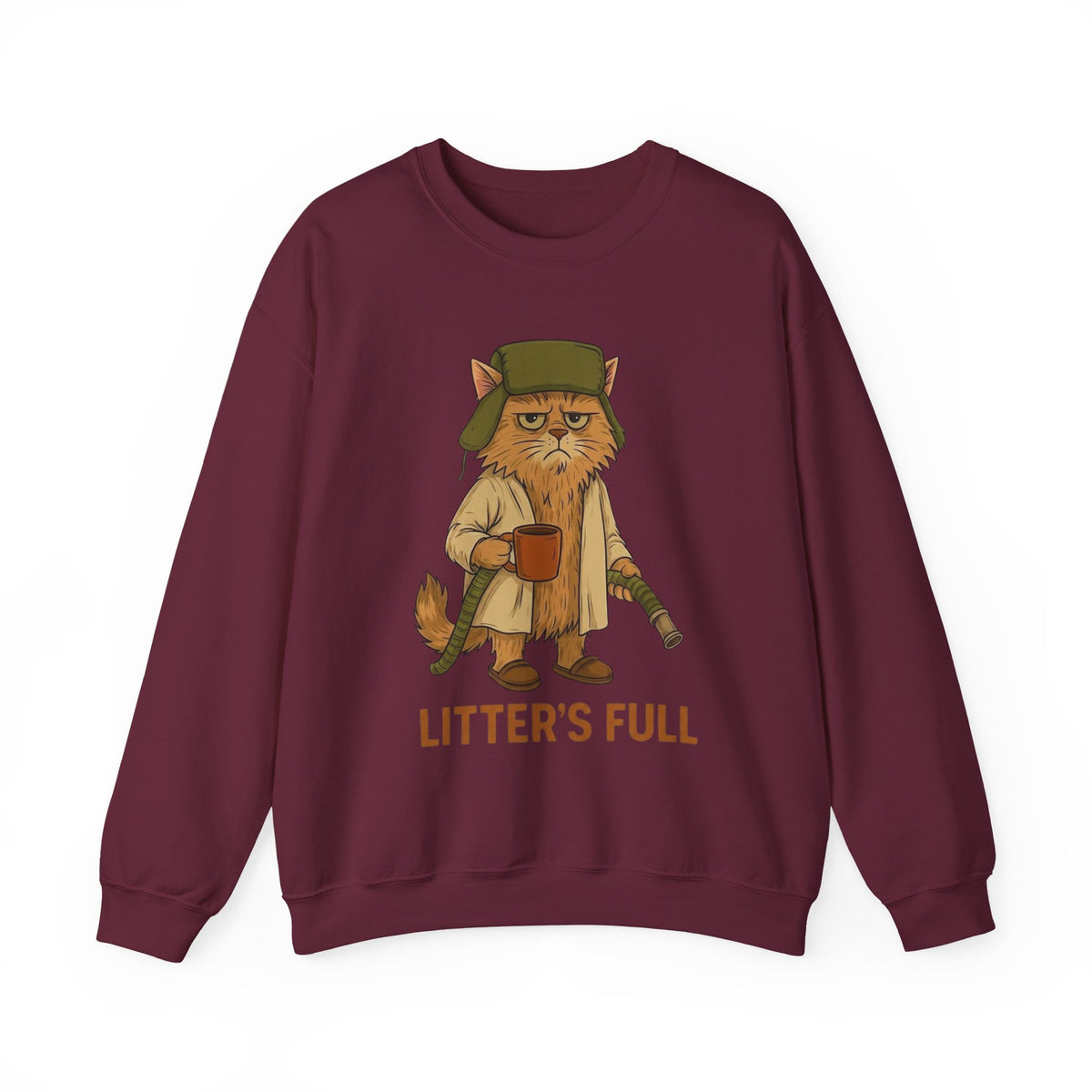 Litter's Full Christmas Vacation Cat Sweatshirt, National Lampoon's Vacation Xmas Tee