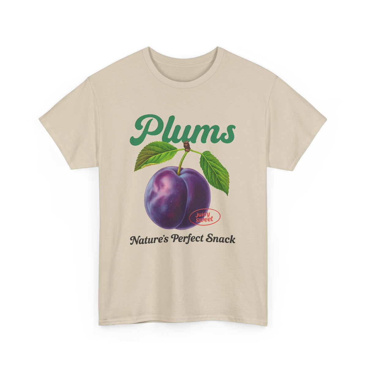 Plums Retro Graphic T Shirt, Vintage 90s Sweet Fruits Shirt, Vintage Label Commercial Tee, Cute Unisex Adult Graphic T Shirt, Cool Gift