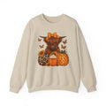 Fall Pumpkin Highland Cow Sweatshirt, Fall Cow Print T-Shirt, Fall Sweatshirt, Shirts for Fall, Shirts for Fall, Cow Fall Sweater