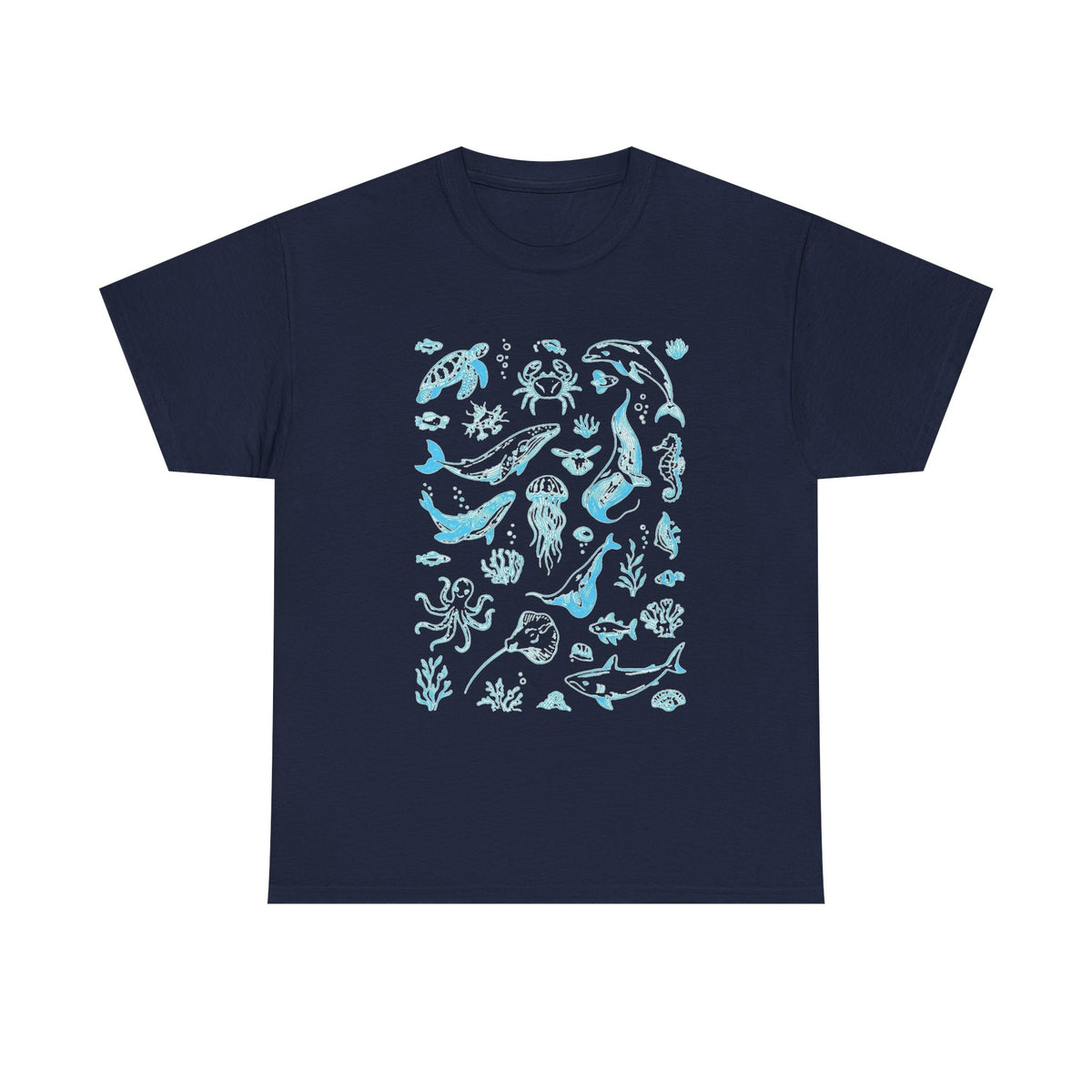 Ocean animals shirt, summer beach shirt, back to school shirt, dolphin shirt, shark week shirt, ocean shirt, ocean animals, earth day shirt