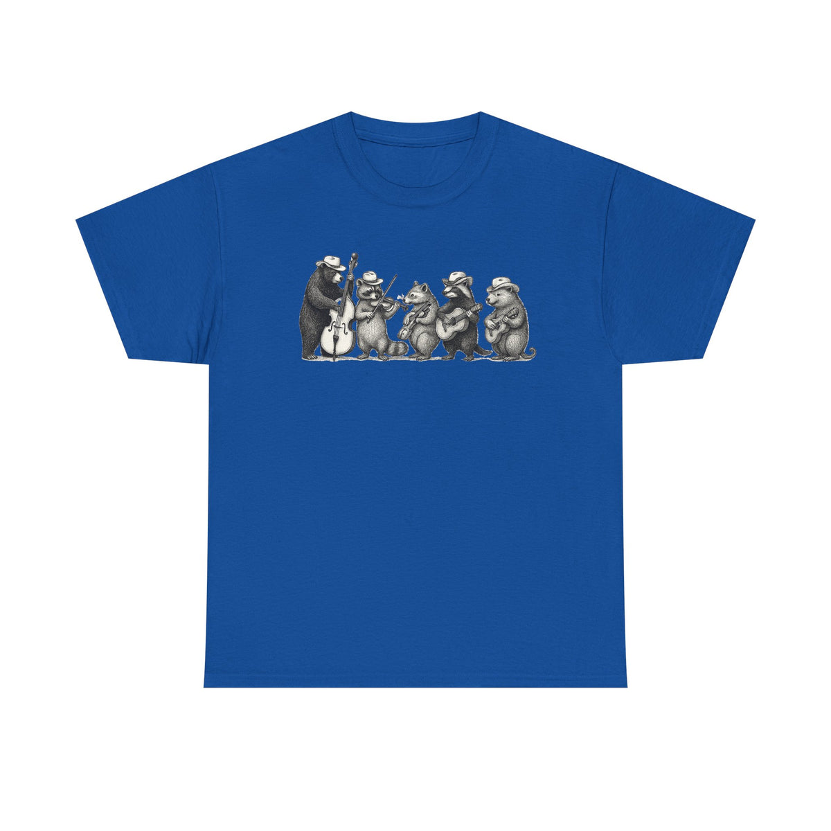 Animal Band Shirt, Funny Forest Animals Playing Instruments Shirt, Vintage Music Lover Gift, Cute Animal Graphic T-Shirt