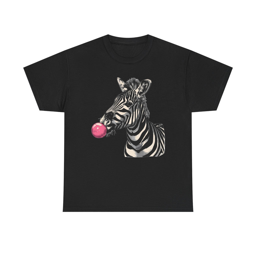 Zebra Bubblegum T-Shirt, Animal Graphic Tee, Unique Design Shirt, Trendy Tshirt, Funny Zebra Shirt, Cute Animal Tee, Zebra Lover Gift