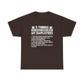 Funny Boss Gift T-Shirt: 5 Things About My Employees - Office Humor