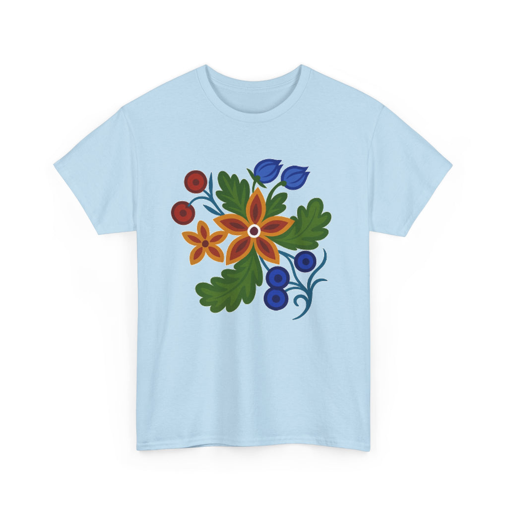 Ojibwe Floral T-Shirt: Native American Inspired Unisex Tee