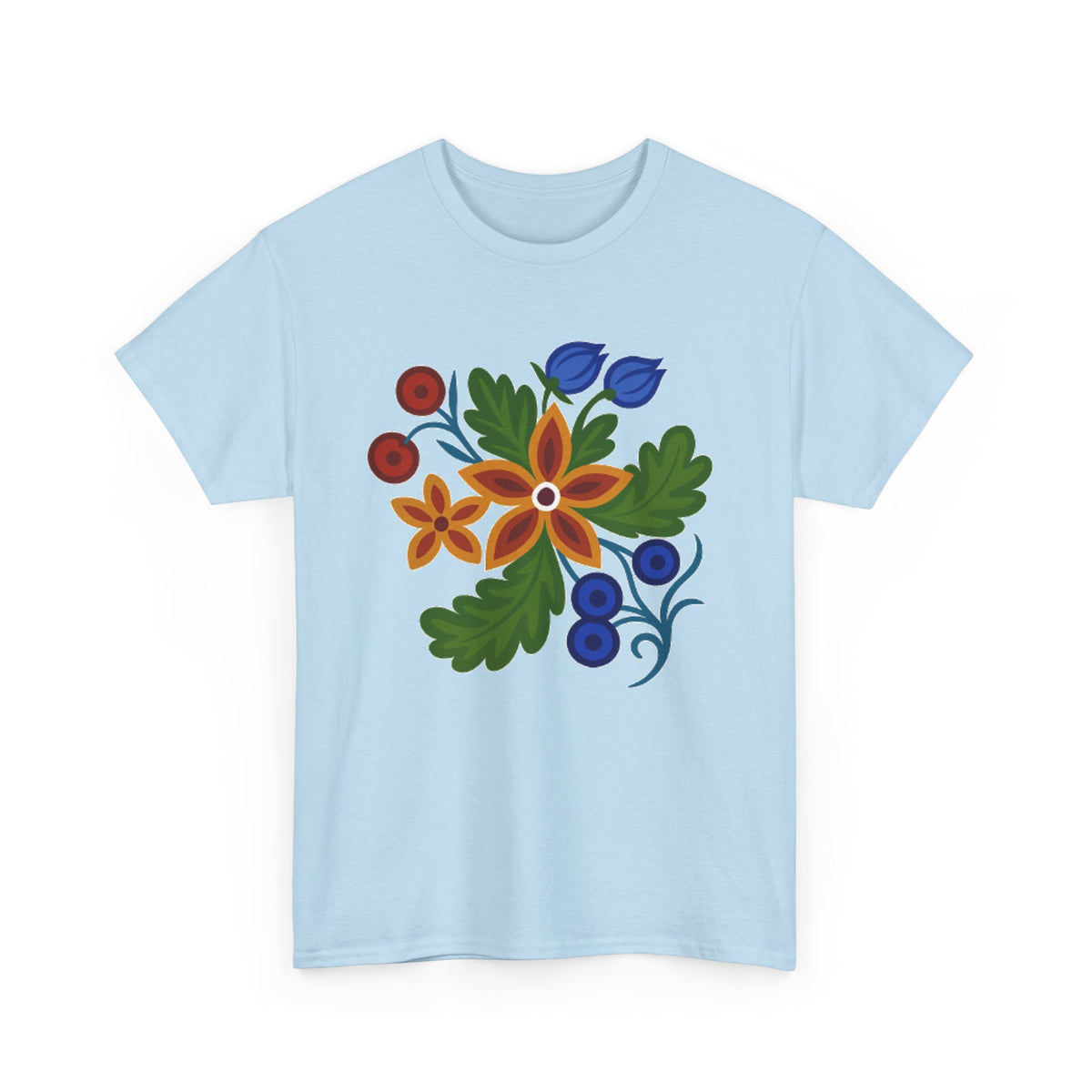 Ojibwe Floral T-Shirt: Native American Inspired Unisex Tee