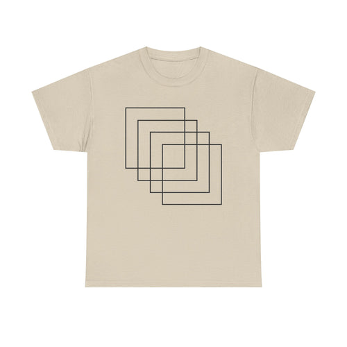 Abstract Graphic Tee, Abstract Squares Shirt, Minimalist T-shirt, Shapes Tee, Line Art, Geometric Shirt, Boho Modern Shirt, Square Tee, Gift