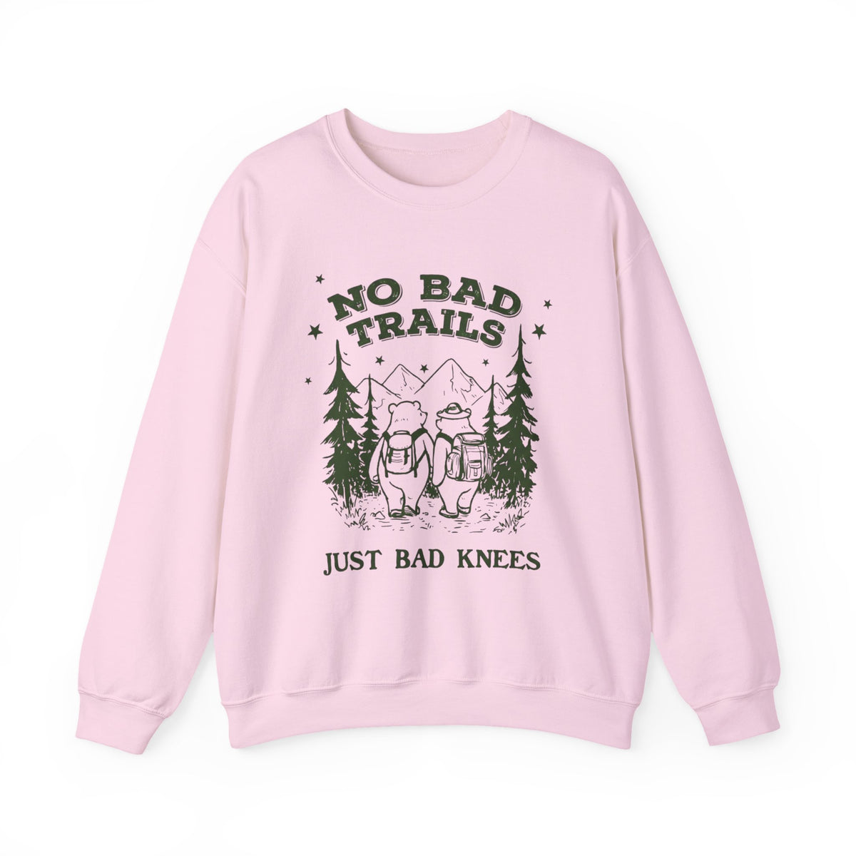 No Bad Trails Just Bad Knees Sweatshirt, Hiking Sweatshirt, Adventure Shirt, Camping Hoodie, Funny Hiking Shirt, Trekking Shirt, Camper Gift