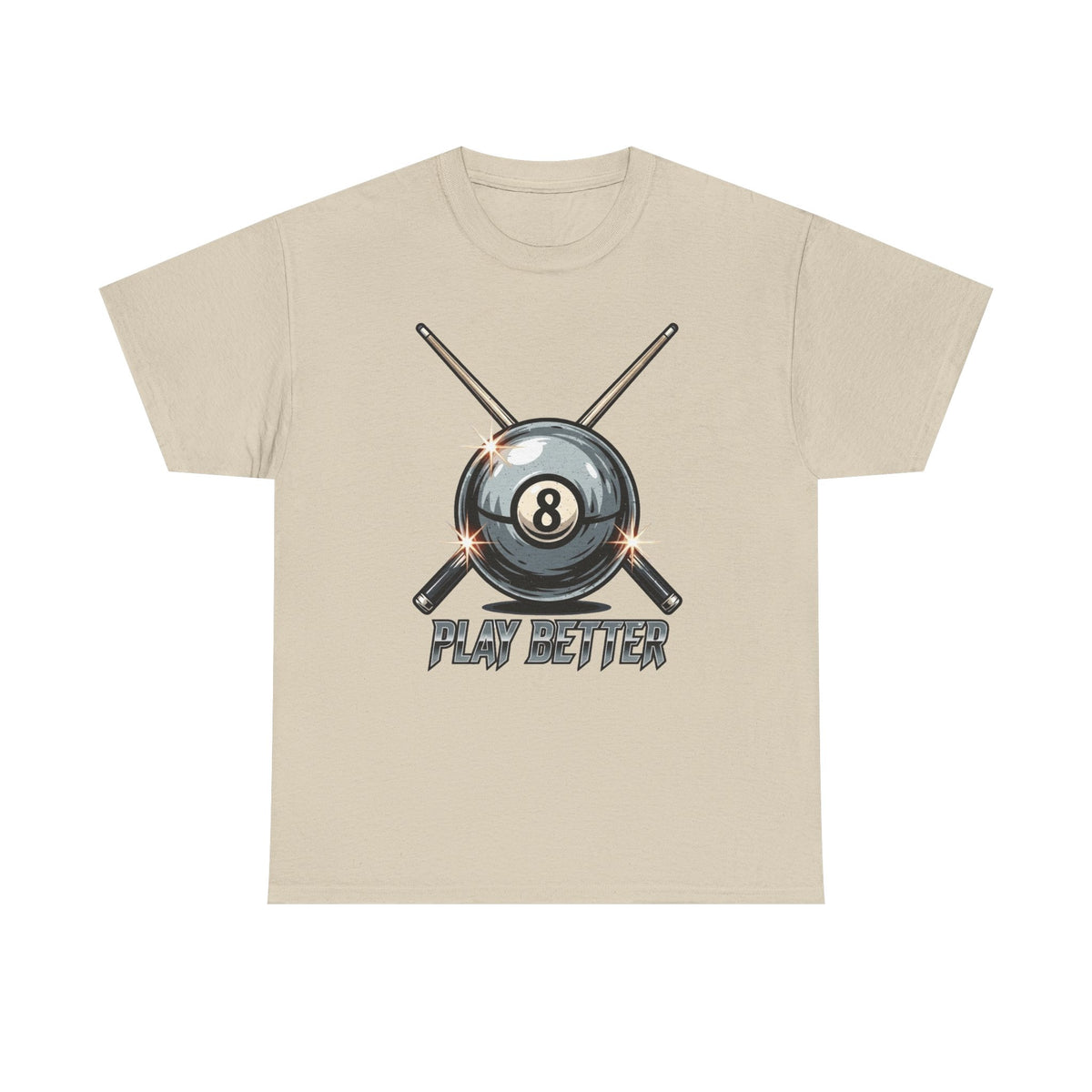 Billiards 8 Ball T-Shirt: Fun Pool League Player Tee, Back or Front Design
