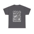 T-shirt magic forest black  little monster  witchy print  creature  mystical  unisex  moth  flower  gothic fashion  blackwork shirt