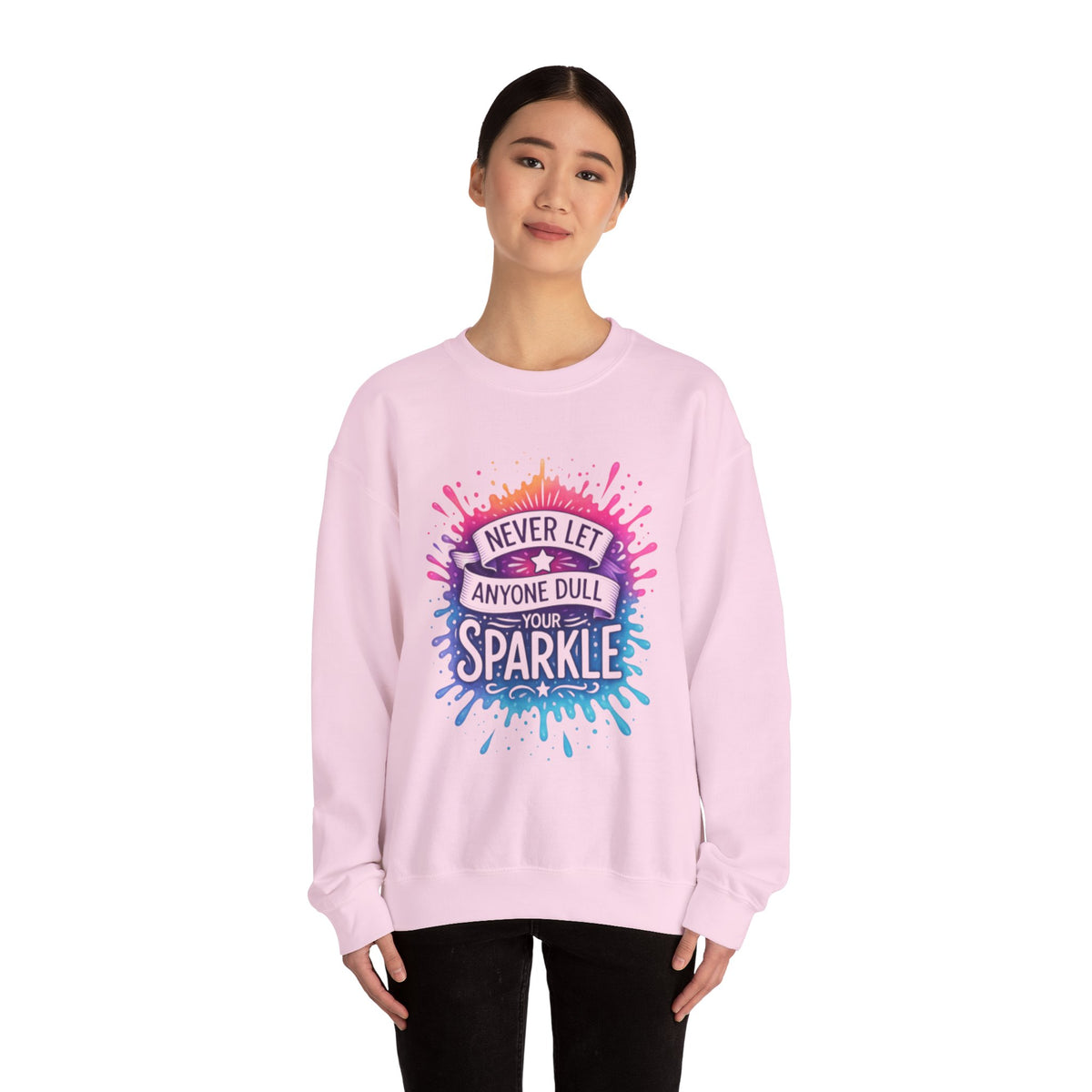 Never Let Anyone Dull Your Sparkle Svg, Inspirational Sublimation Design, T-Shirt Svg, Sweatshirt Design, Colorful Svg, Digital Download Png