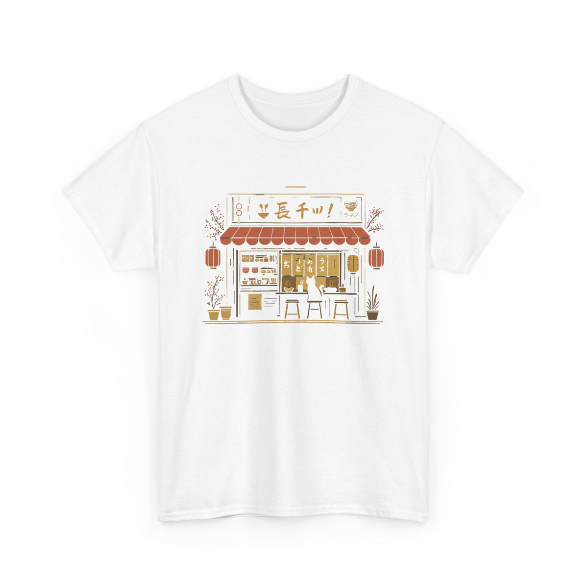 Cat Lover shirt, Ramen Shop Tee, Japanese Cat Shirt, Cute Animal Graphic Top, Kitty Design Apparel, Kawaii, Japanese noodle shop, Japan