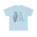 Floral Woman Line Art  Flower Shirt Design