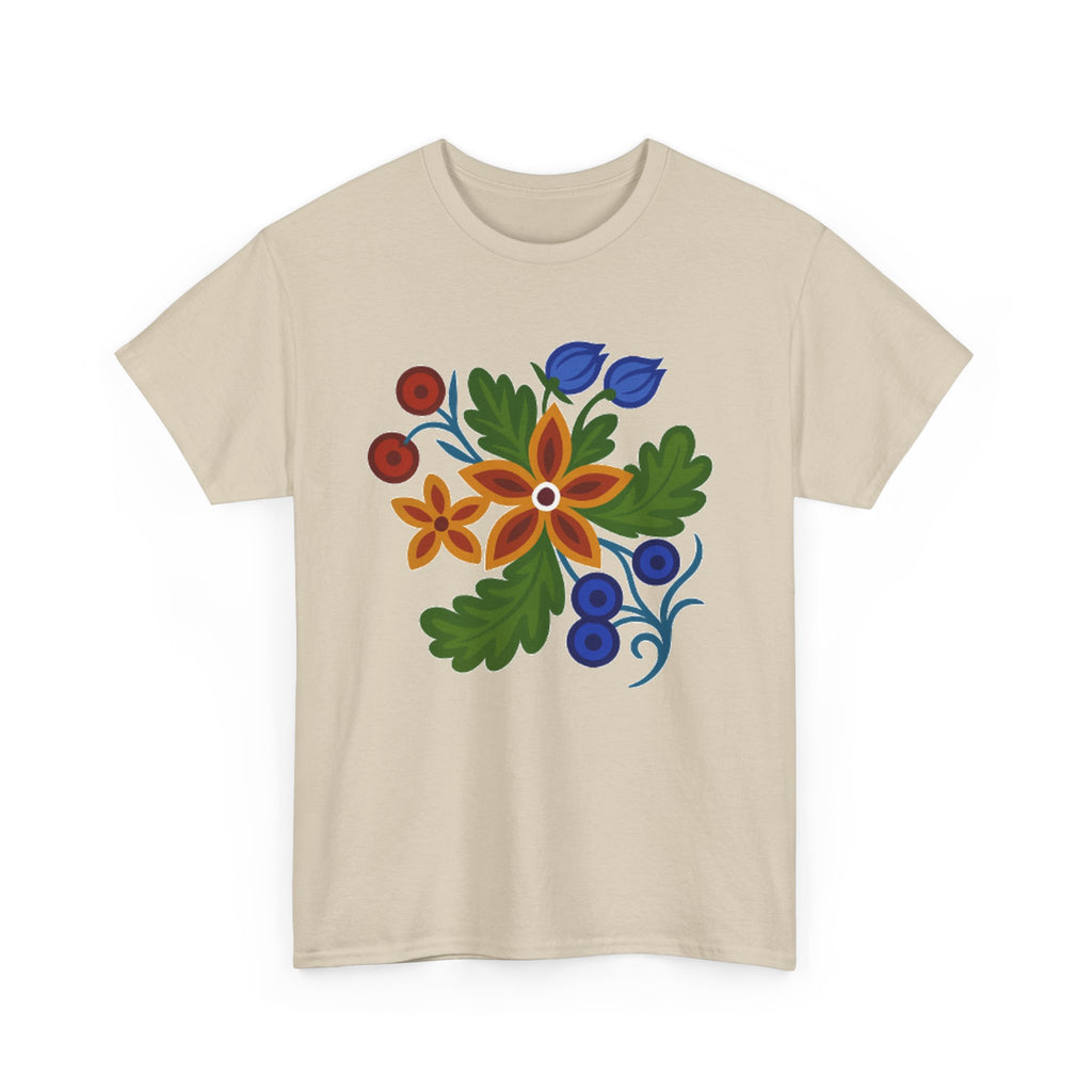 Ojibwe Floral T-Shirt: Native American Inspired Unisex Tee