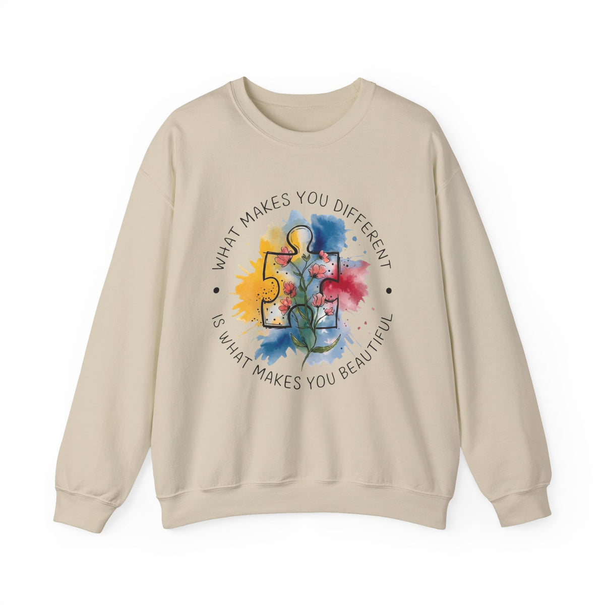 Autism Awareness Sweatshirt, What Makes You Different Is What Makes You Beautiful Sweatshirt, Autism Awareness Gift, Autism Teacher Gift