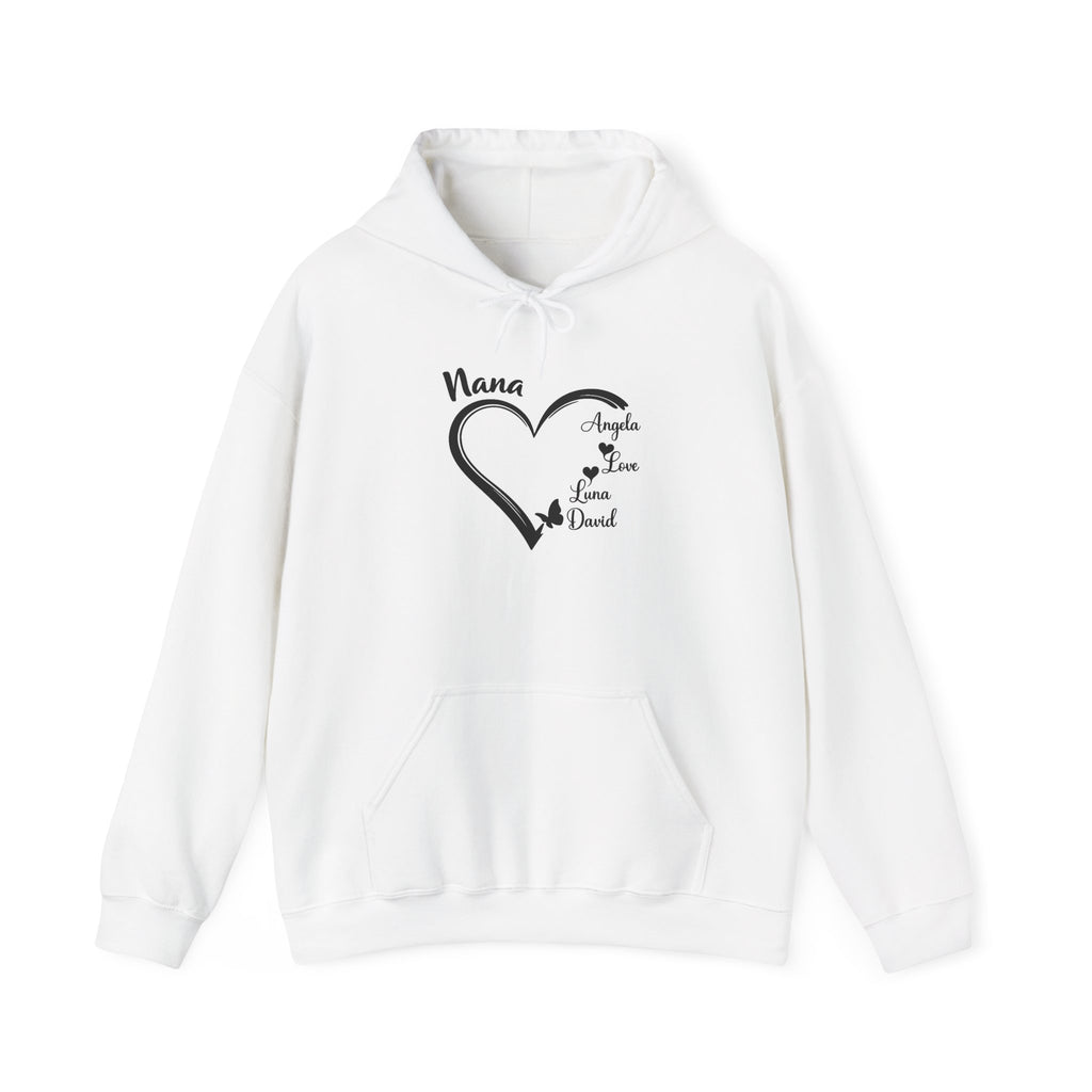 Personalized Grandma Hoodie, Gift For Grandma, Mother's Day Hoodie, Grandma Heart Hoodie, Nana Hoodie, Grandkids Name Hoodie, Mimi Heart