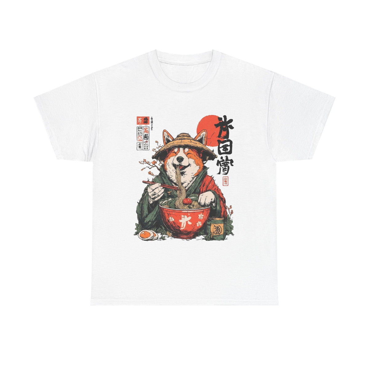 Ramen Corgi Shirt: Samurai Dog, Anime Noodle Gift