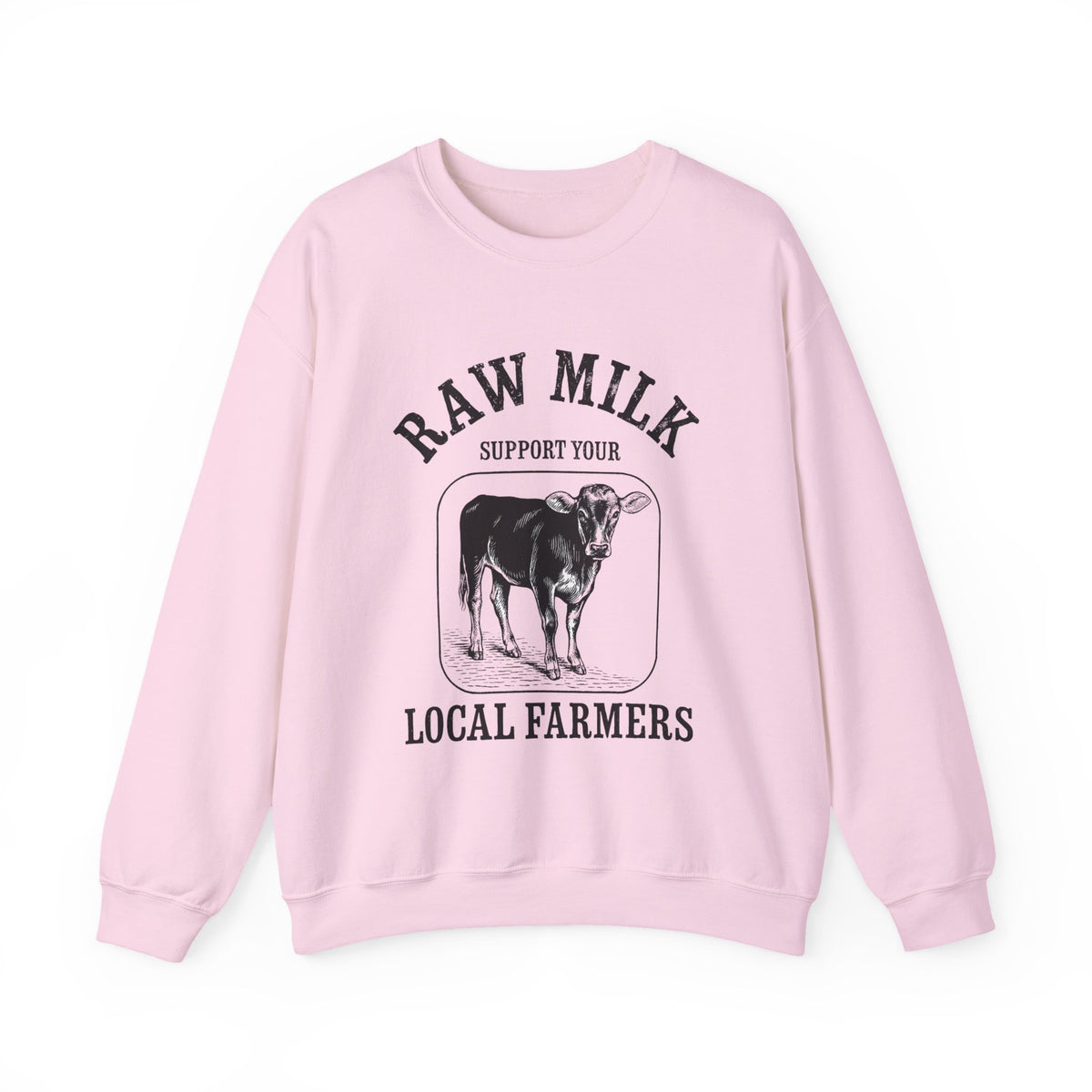 Raw Milk Support Your Local Farmers Sweatshirt, Cow Hoodie For Women, Farmer Shirt, Farm Lover Sweater, Awareness Shirt, Support Sweat