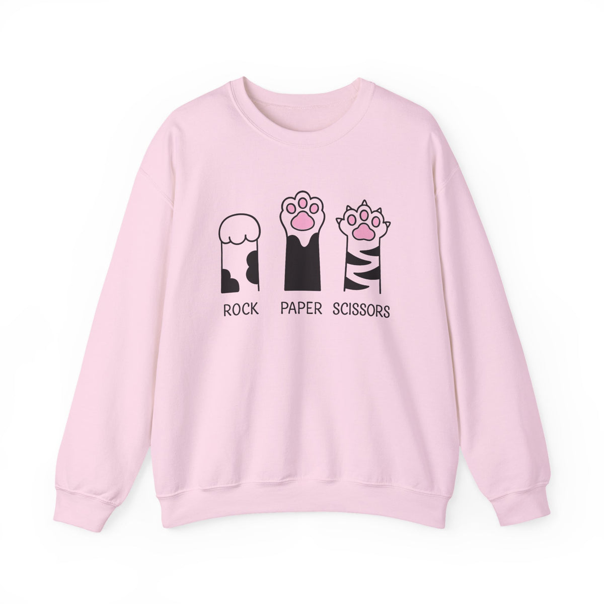 Rock Paper Scissors Cat Sweatshirt Gift For Cat Lover, Funny Cat Pow Sweater, Cat Lover Gift Hoodie, Cat Owner Sweater, Cute Cat Crewneck