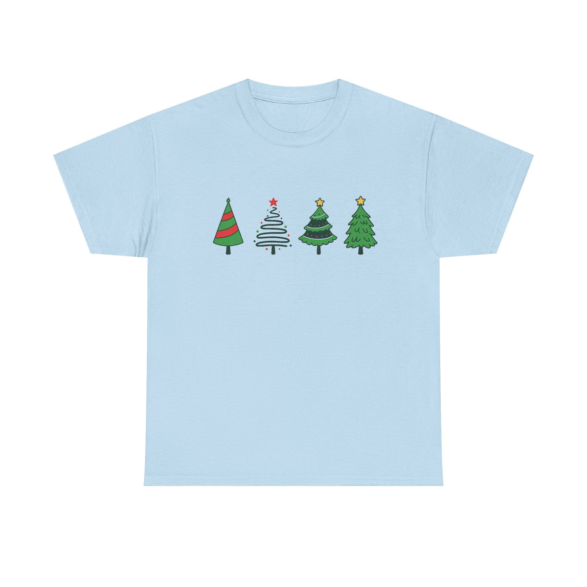Christmas Trees Shirt, Cute Holiday Tee, Festive Xmas Graphic, Retro Winter Tree Design, Christmas Party Outfit