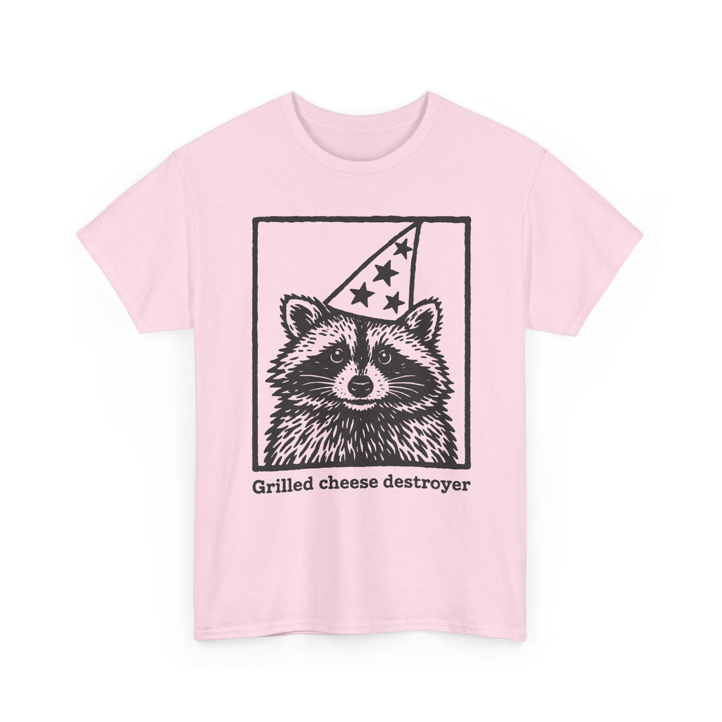Vintage Raccoon Shirt, Funny Grilled Cheese Destroyer Tee for Men Women, Party Animal T-shirt, Silly Graphic T-shirt, Gift for Her Him