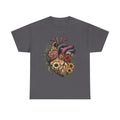 Floral Anatomical Heart Shirt: Botanical Flower Graphic Tee