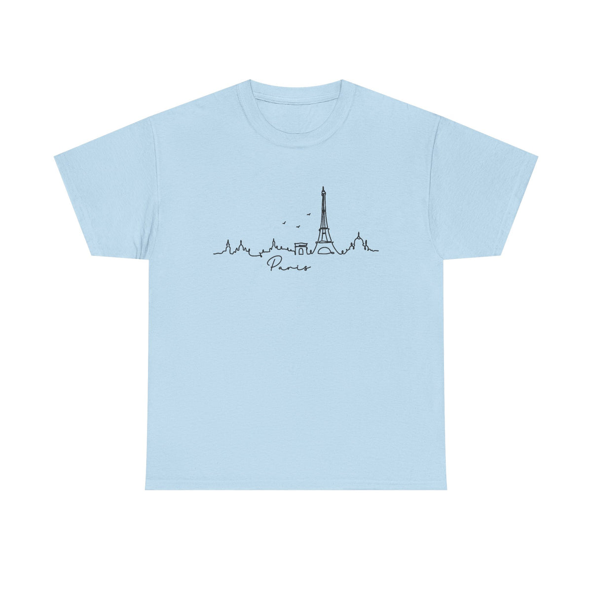 Paris Line Art Shirt: Eiffel Tower Silhouette Souvenir