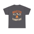 Master of the Campfire Shirt | Funny Camping Tee | Outdoor Adventure Gift | Mountain Lover Apparel | Bonfire Night Hiking Top for Dads & Cam