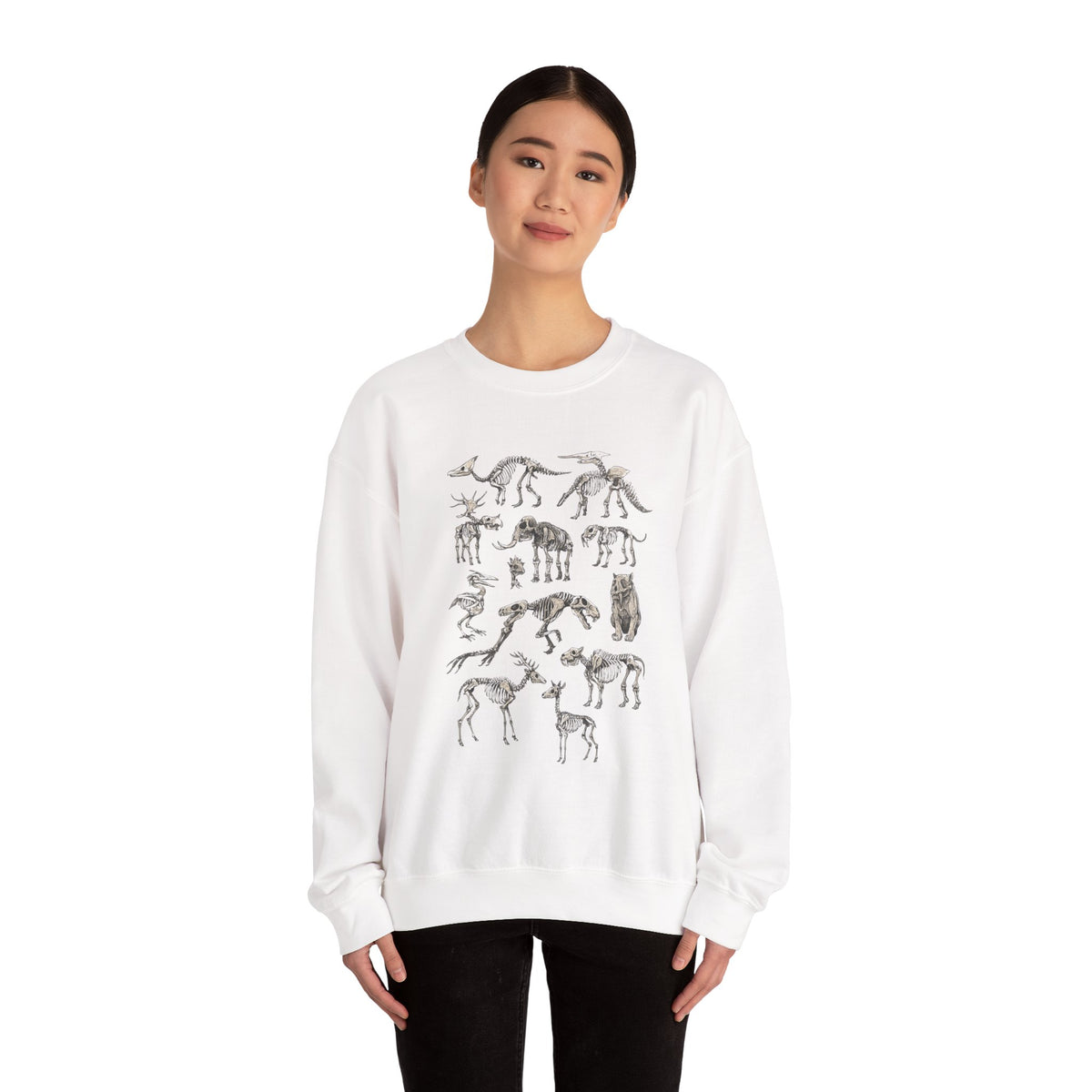Dinosaur Skeleton Sweatshirt, Dinosaur Gift, Dinosaur Sweatshirt, Gift For Him, Gift For Her, Dinosaur Fossils Sweatshirt, Dinosaur Lover