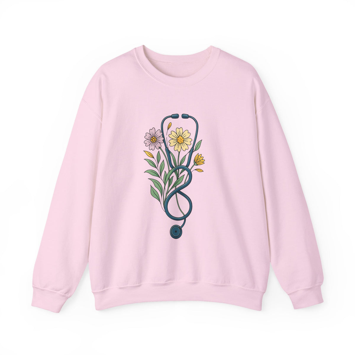 Floral Stethoscope Sweatshirt, Nurse Gift for Women, Doctor Appreciation Shirt, Healthcare Worker Floral Top, RN Pullover, Medical Tee