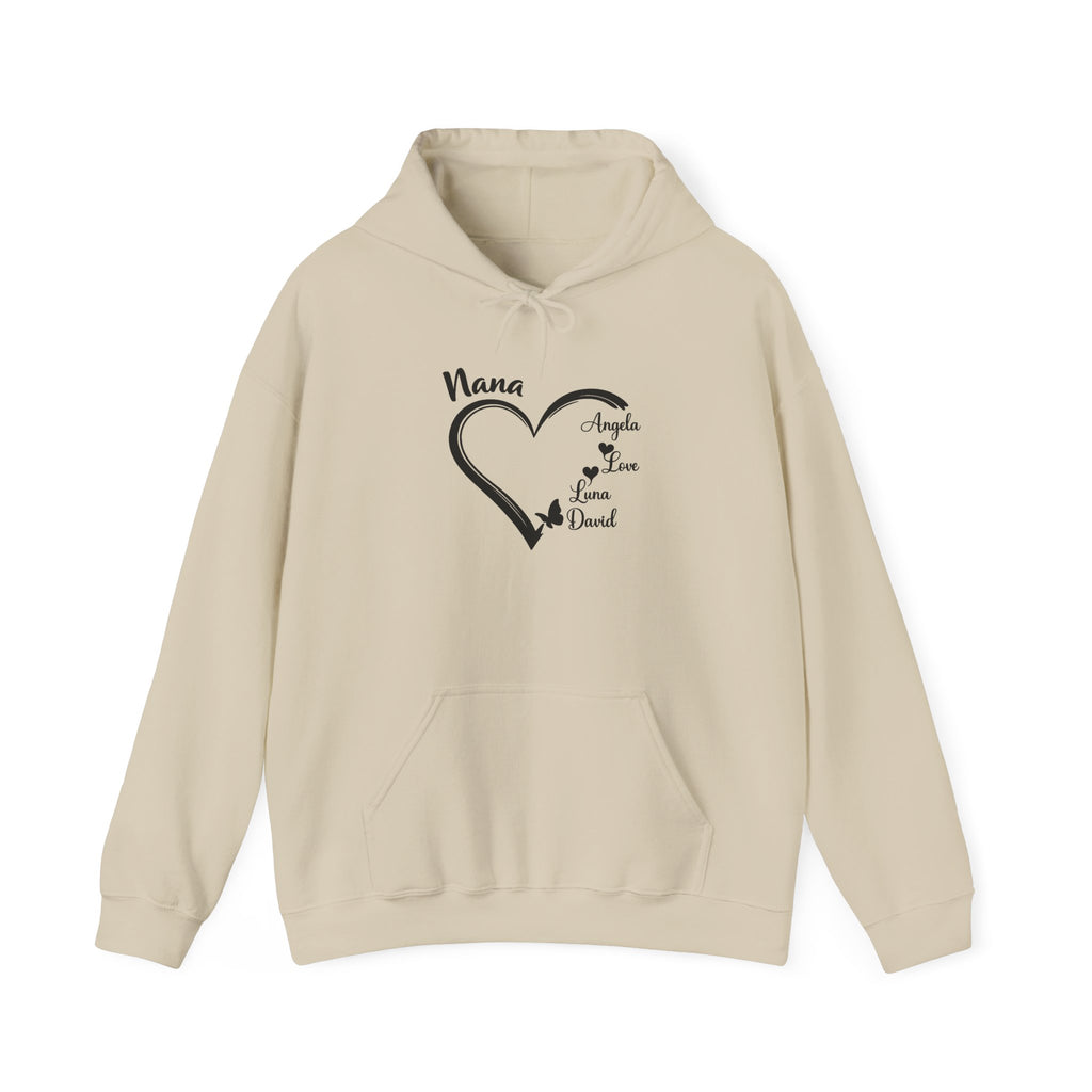 Personalized Grandma Hoodie, Gift For Grandma, Mother's Day Hoodie, Grandma Heart Hoodie, Nana Hoodie, Grandkids Name Hoodie, Mimi Heart