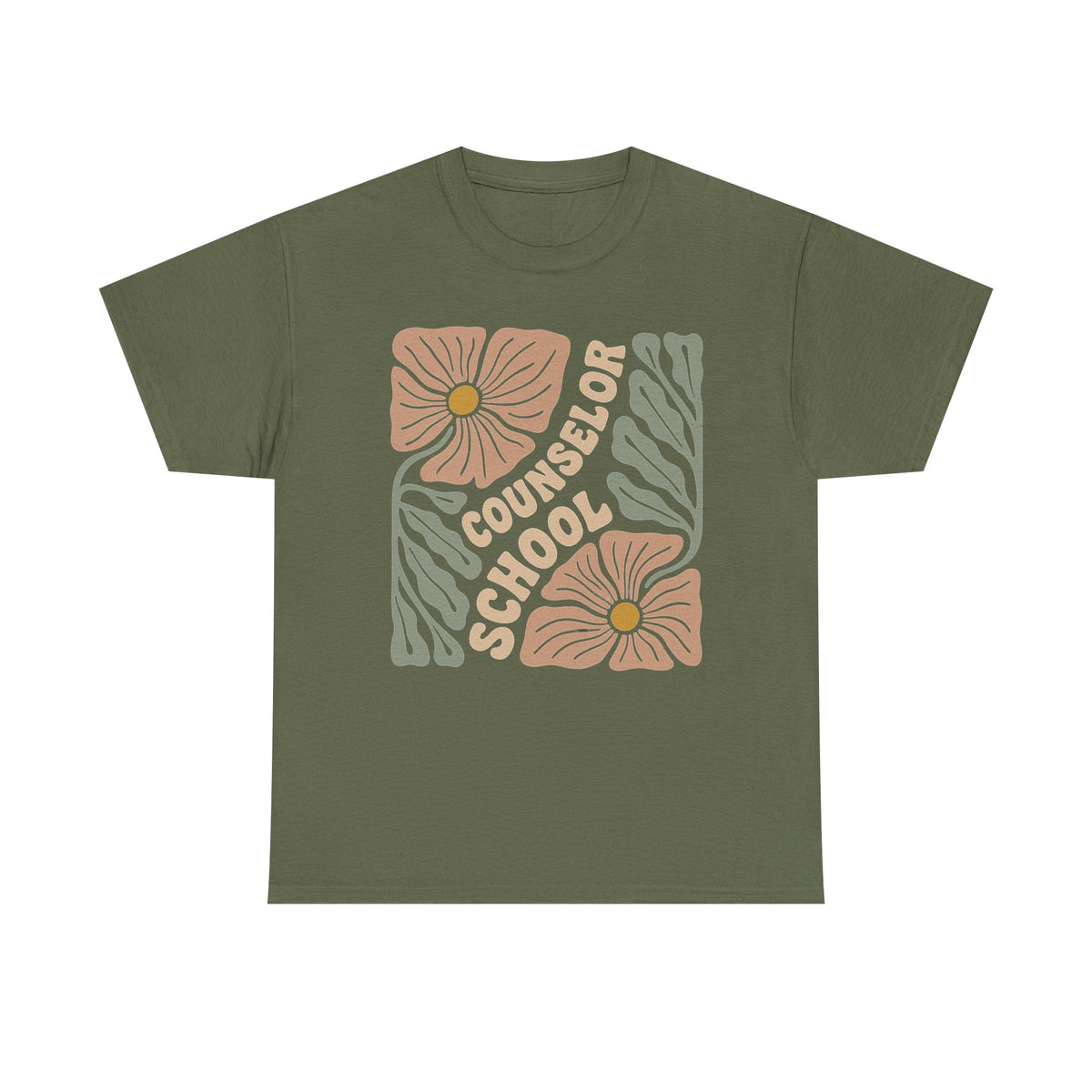 Boho Floral School Counselor T-Shirt Retro School Counselor Tshirt Wildflower Guidance Counselor Shirt First Day of School Counselor Tees